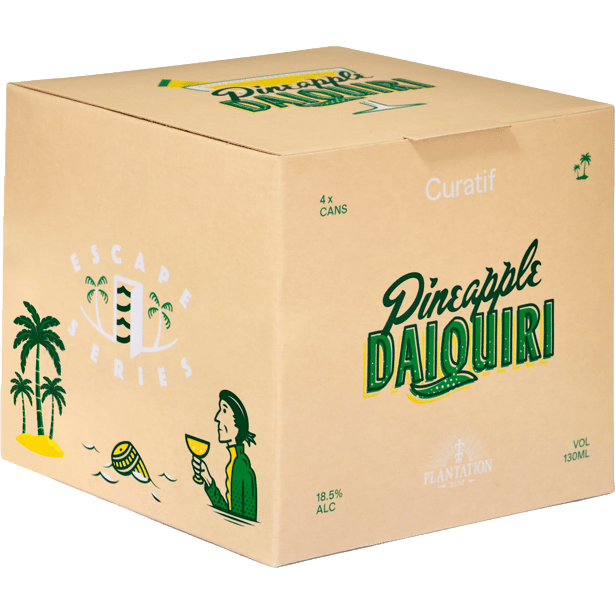 Curatif Plantation Fancy Pineapple Rum Daiquiri 130ml Can 4 Pack