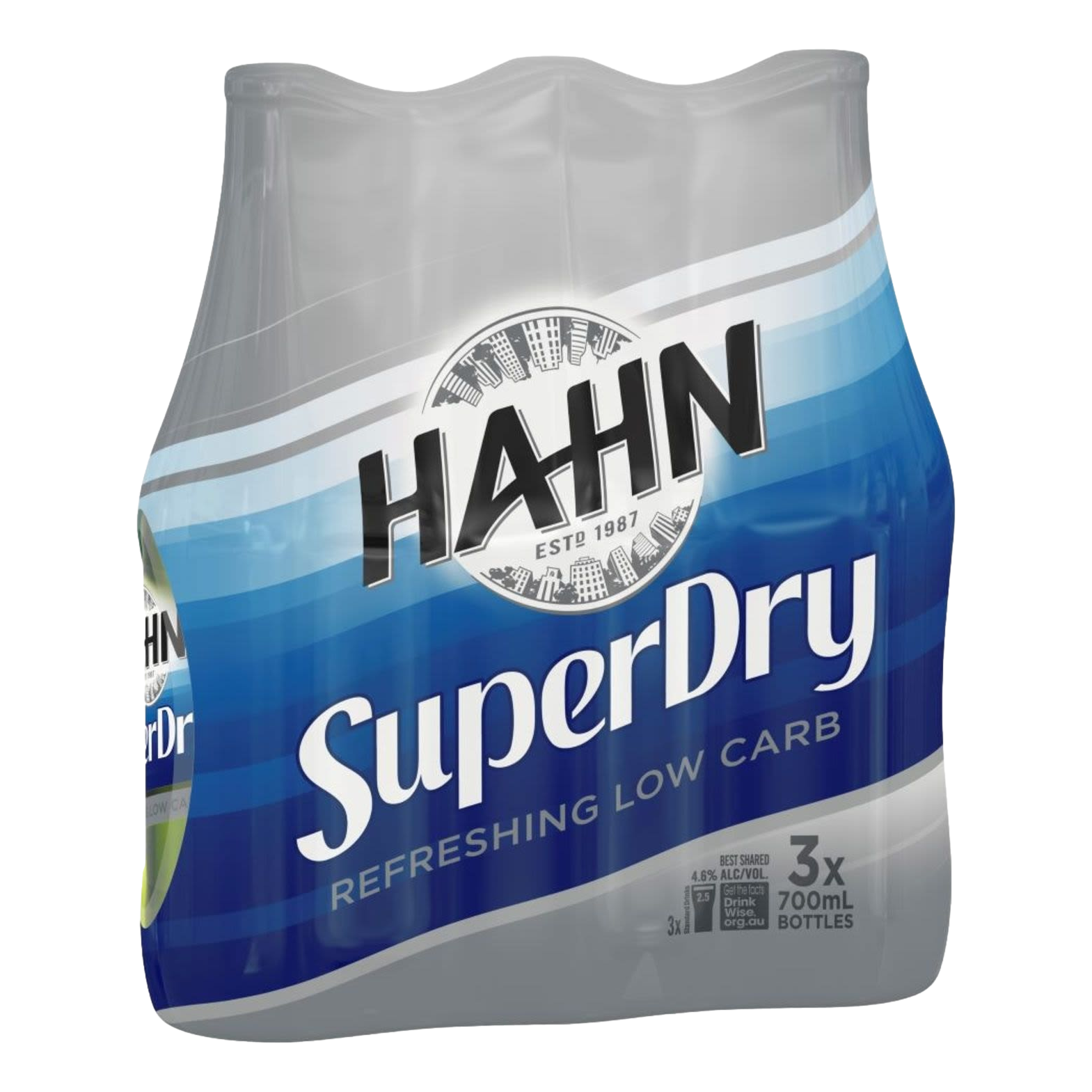 Hahn Super Dry 700ml Bottle 3 Pack