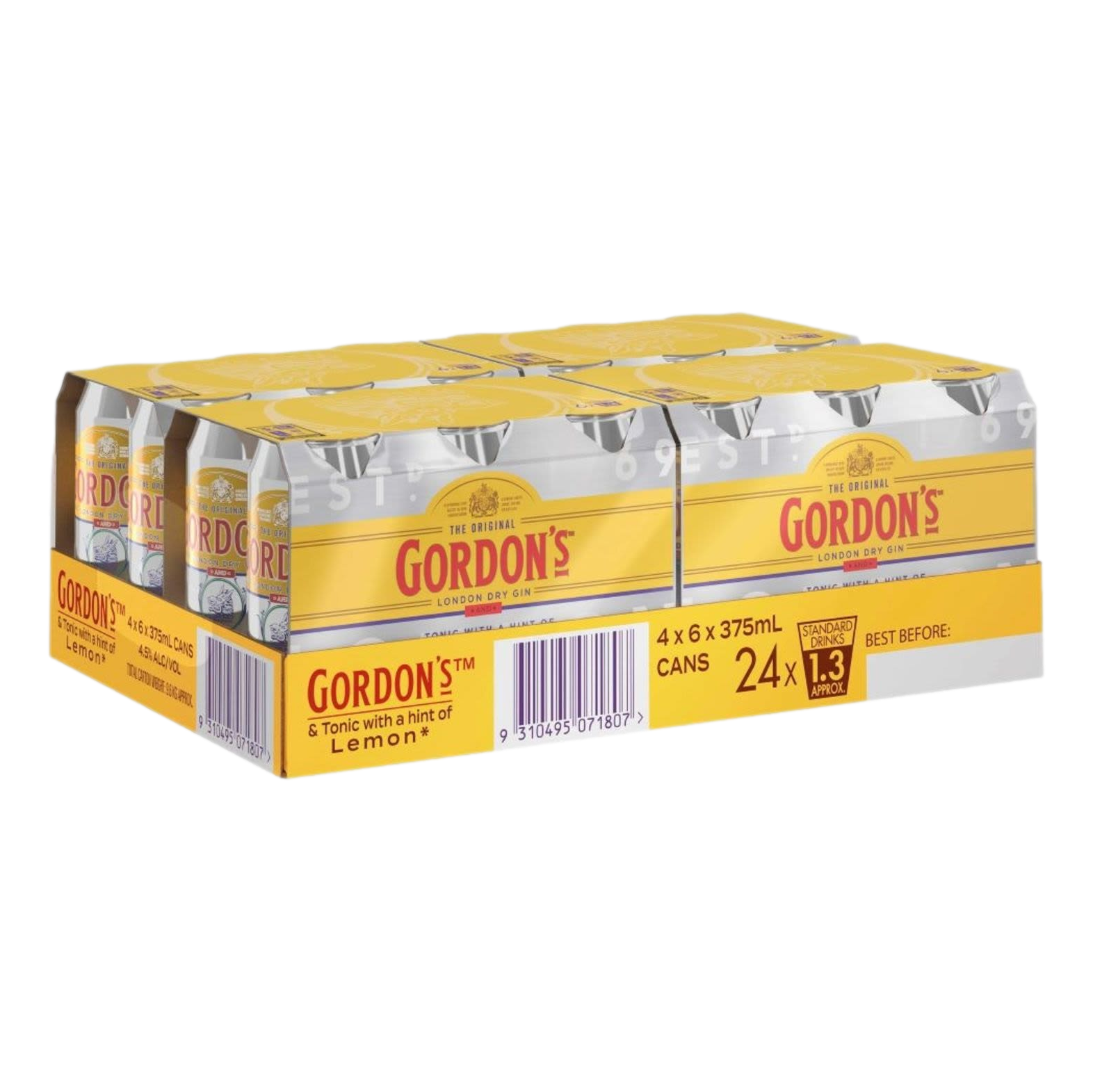Gordon's Gin & Tonic 375ml Can Case of 24