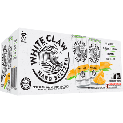 White Claw Hard Seltzer Pineapple 330ml Can Case of 24