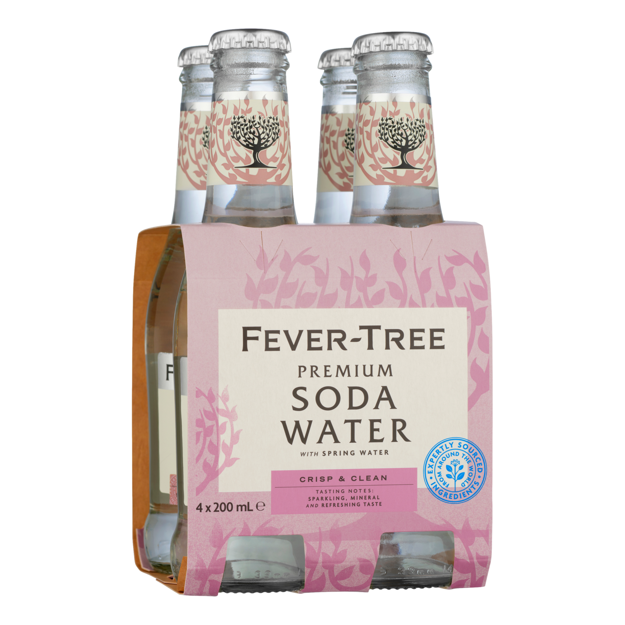 Fever Tree Premium Soda Water 200ml Bottle 4 Pack