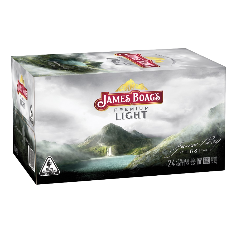James Boag's Premium Light 375ml Bottle Case of 24