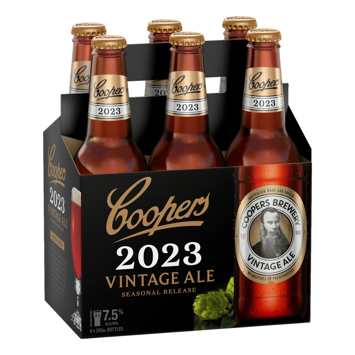 Coopers Extra Strong Vintage Ale 2023 7.5% 355ml Bottle 6 Pack
