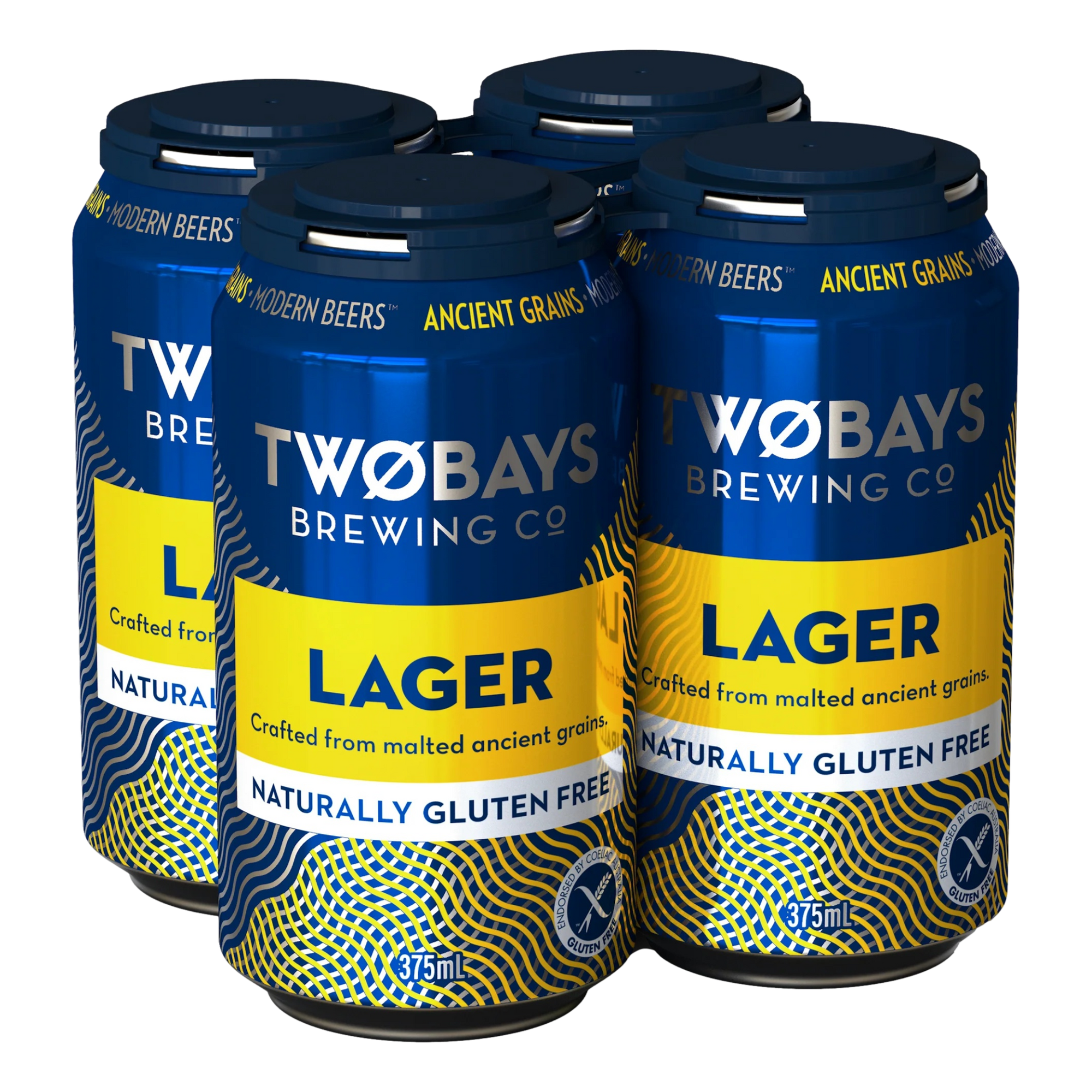 Two Bays Gluten Free Lager 330ml Can 4 Pack