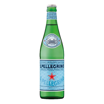 San Pellegrino Sparkling Mineral Water 500ml Glass Bottle Single