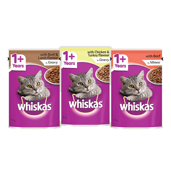 Whiskas wet food pouches clearance