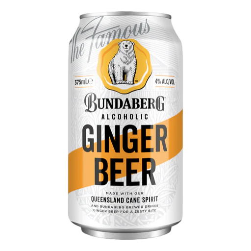 Bundaberg Alcoholic Ginger Beer 375ml Can Single