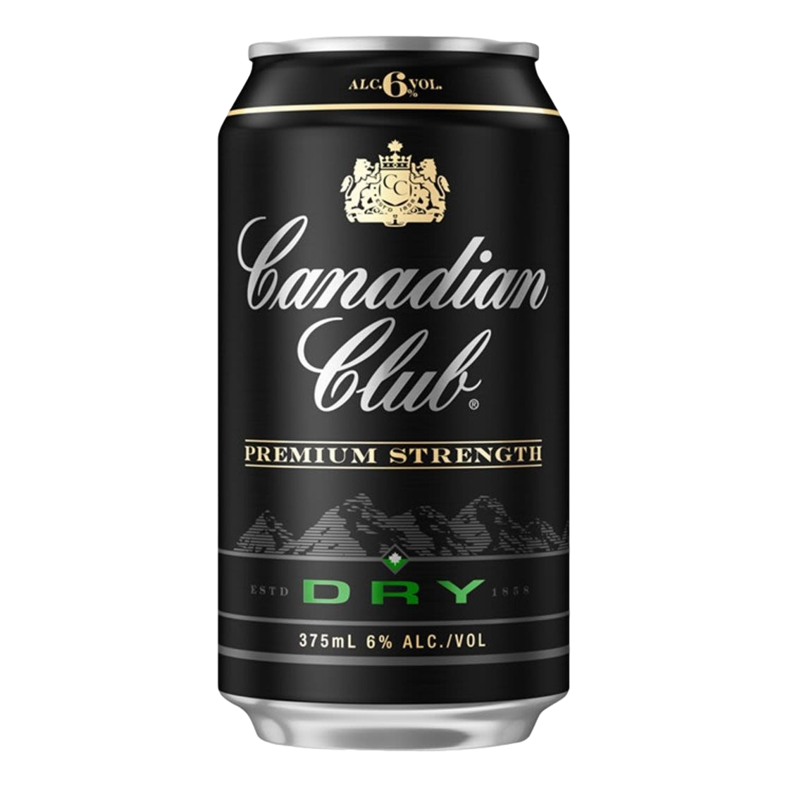 Canadian Club Whisky & Dry Premium 6% 375ml Can Single