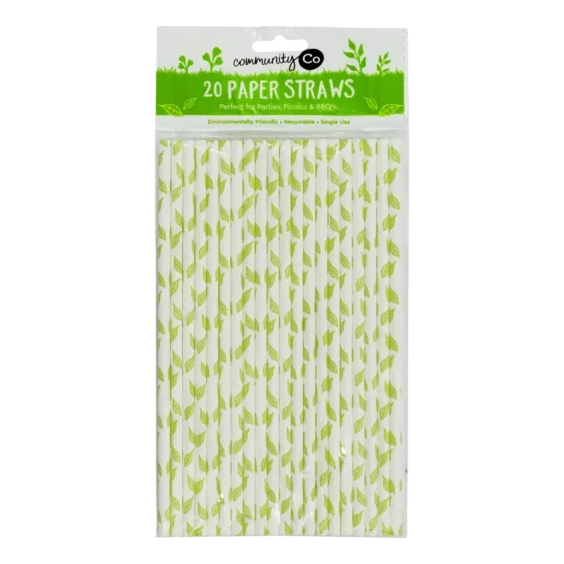 Community Co. Paper Straws 20 Pack