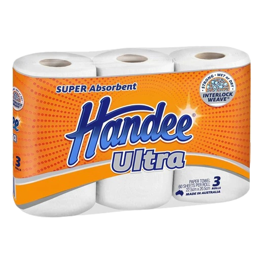 Handee Ultra Paper Towel Super Absorbent 3 Pack