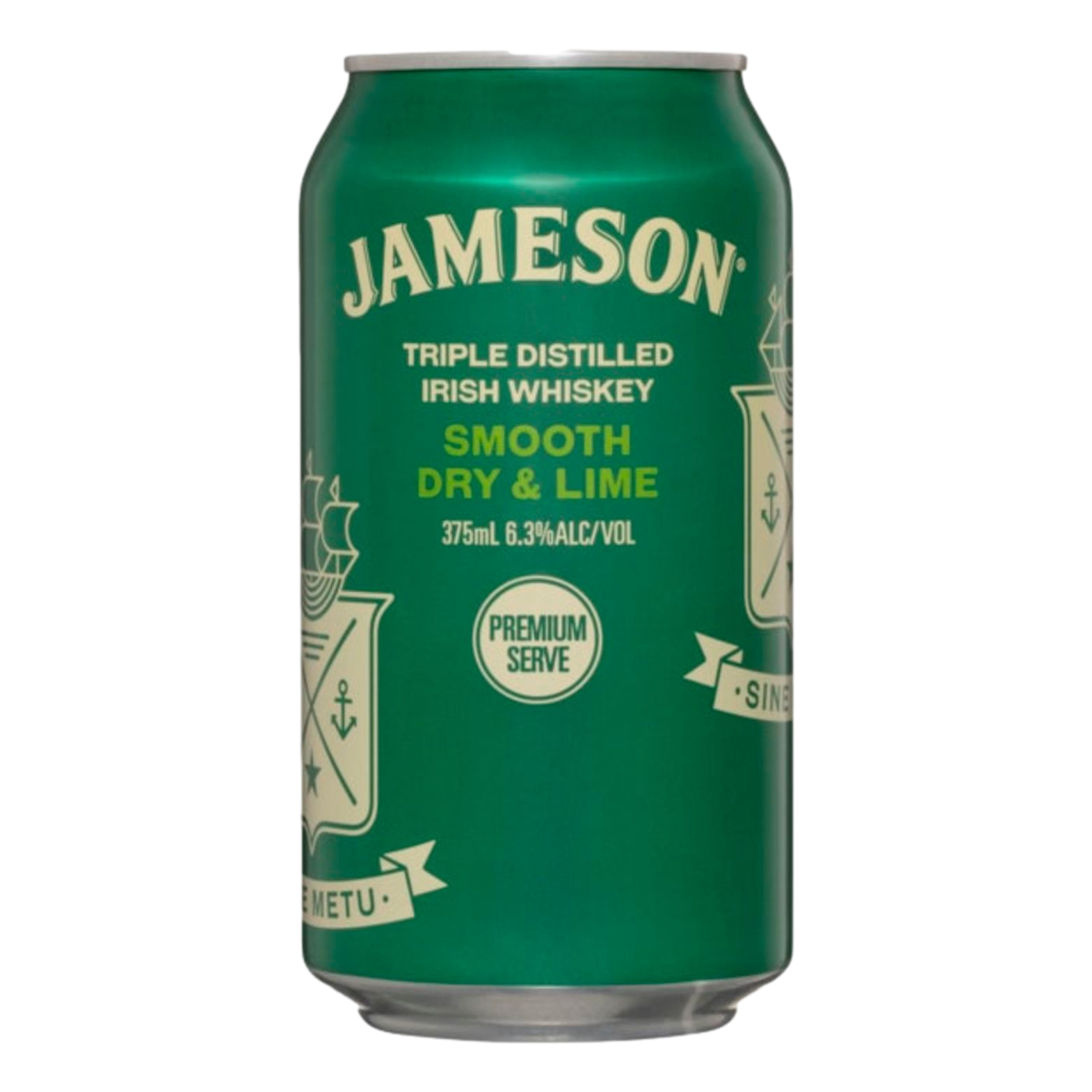 Jameson Smooth Dry & Lime Premium Serve 6.3% 375ml Can Single