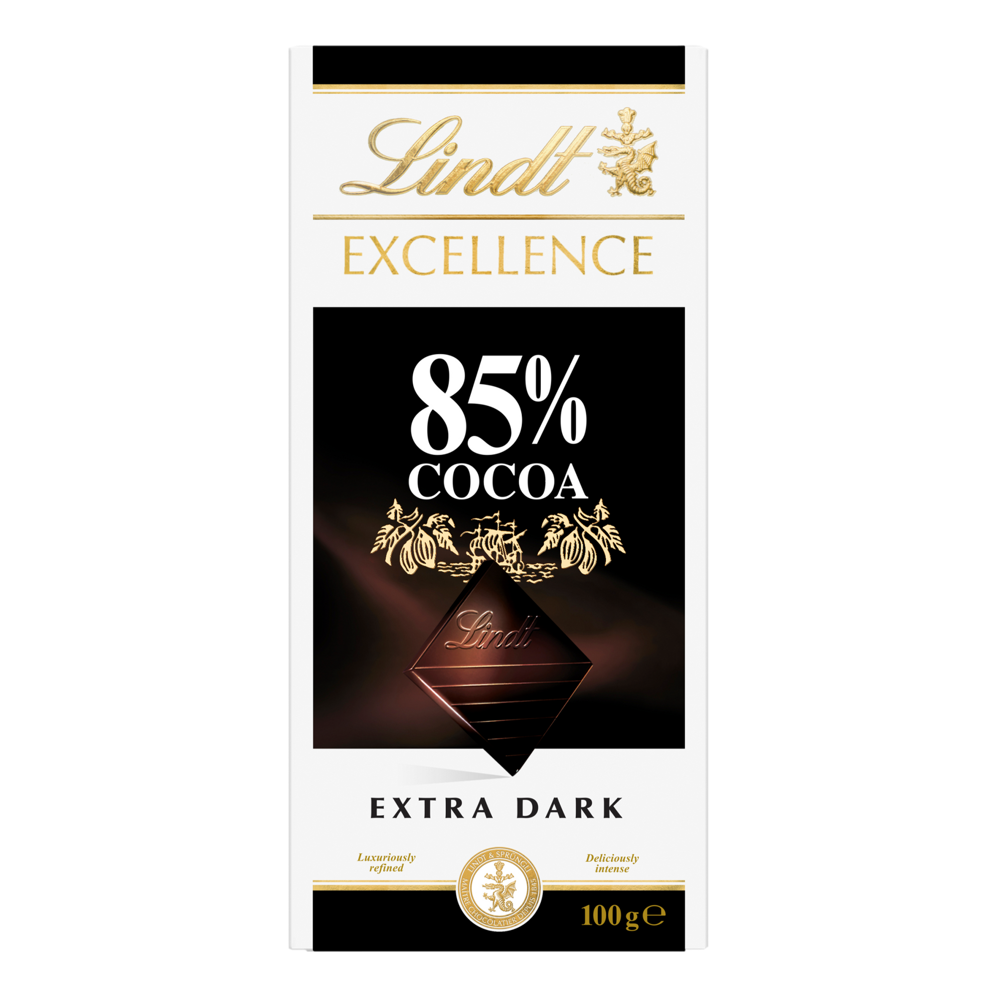 Lindt Excellence Block Extra Dark 85% Cocoa Chocolate 100g