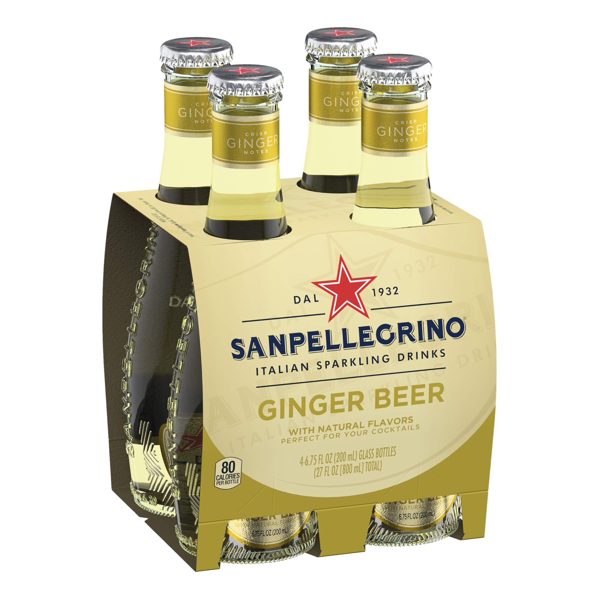 San Pellegrino Ginger Beer 200ml Bottle 4 Pack