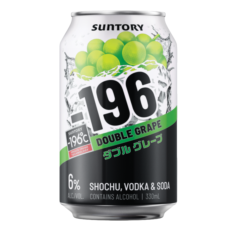 Suntory -196 Double Grape Shochu Vodka Soda 330ml Can Single