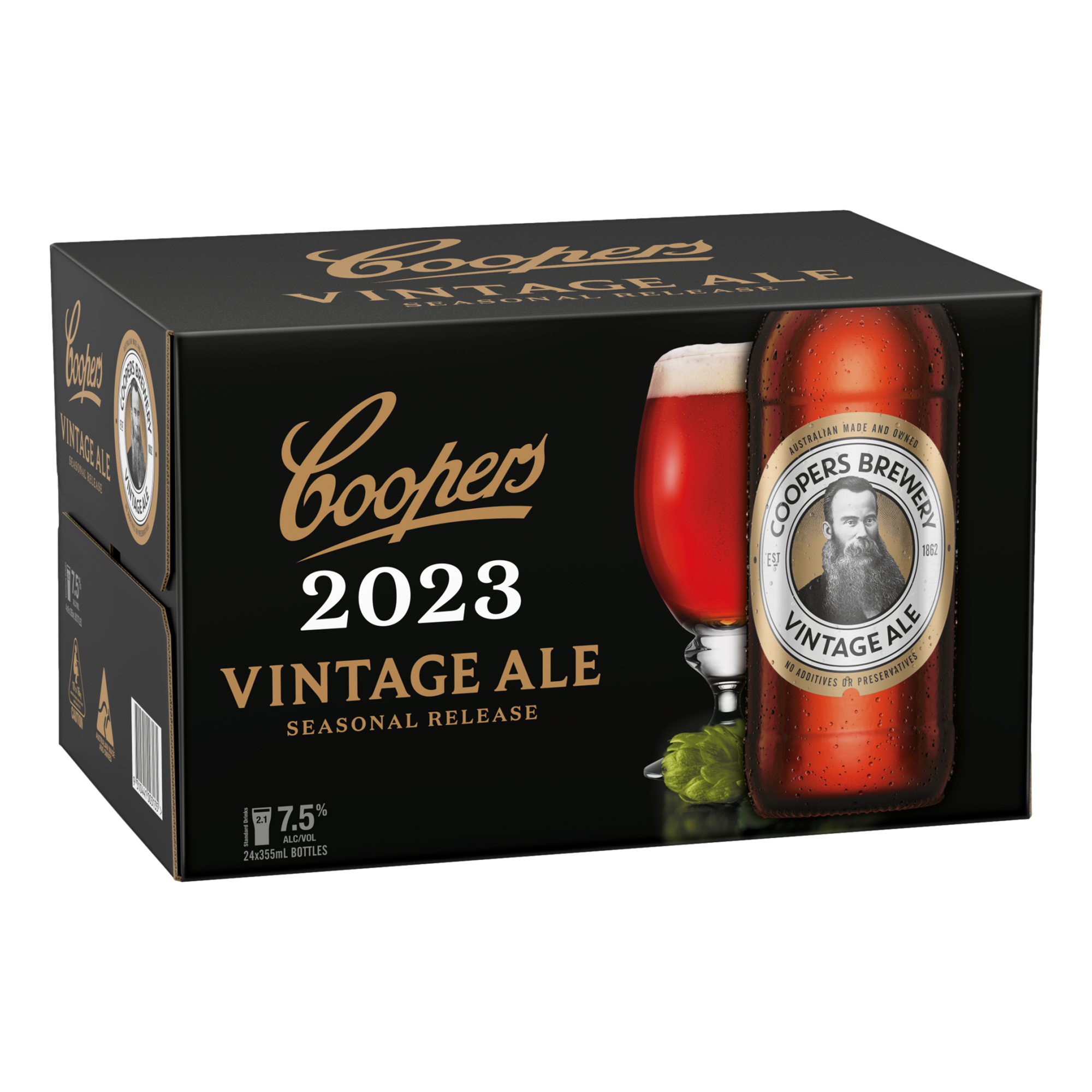 Coopers Extra Strong Vintage Ale 2023 7.5% 355ml Bottle Case of 24