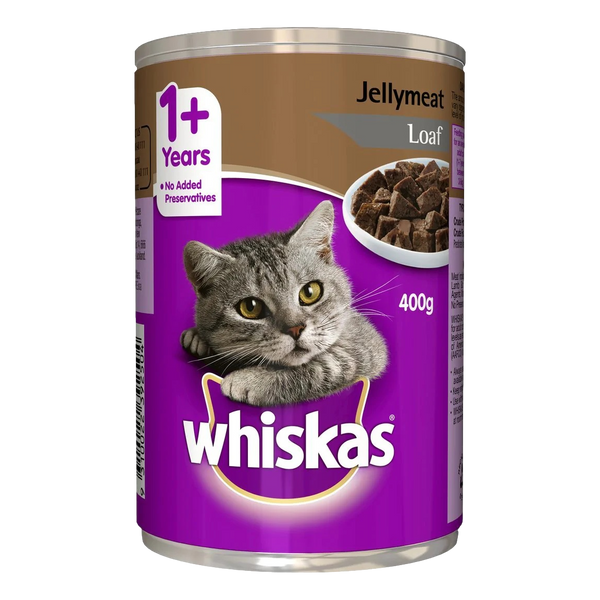 Whiskas Wet Cat Food Loaf Jellymeat 400g Camperdown Cellars