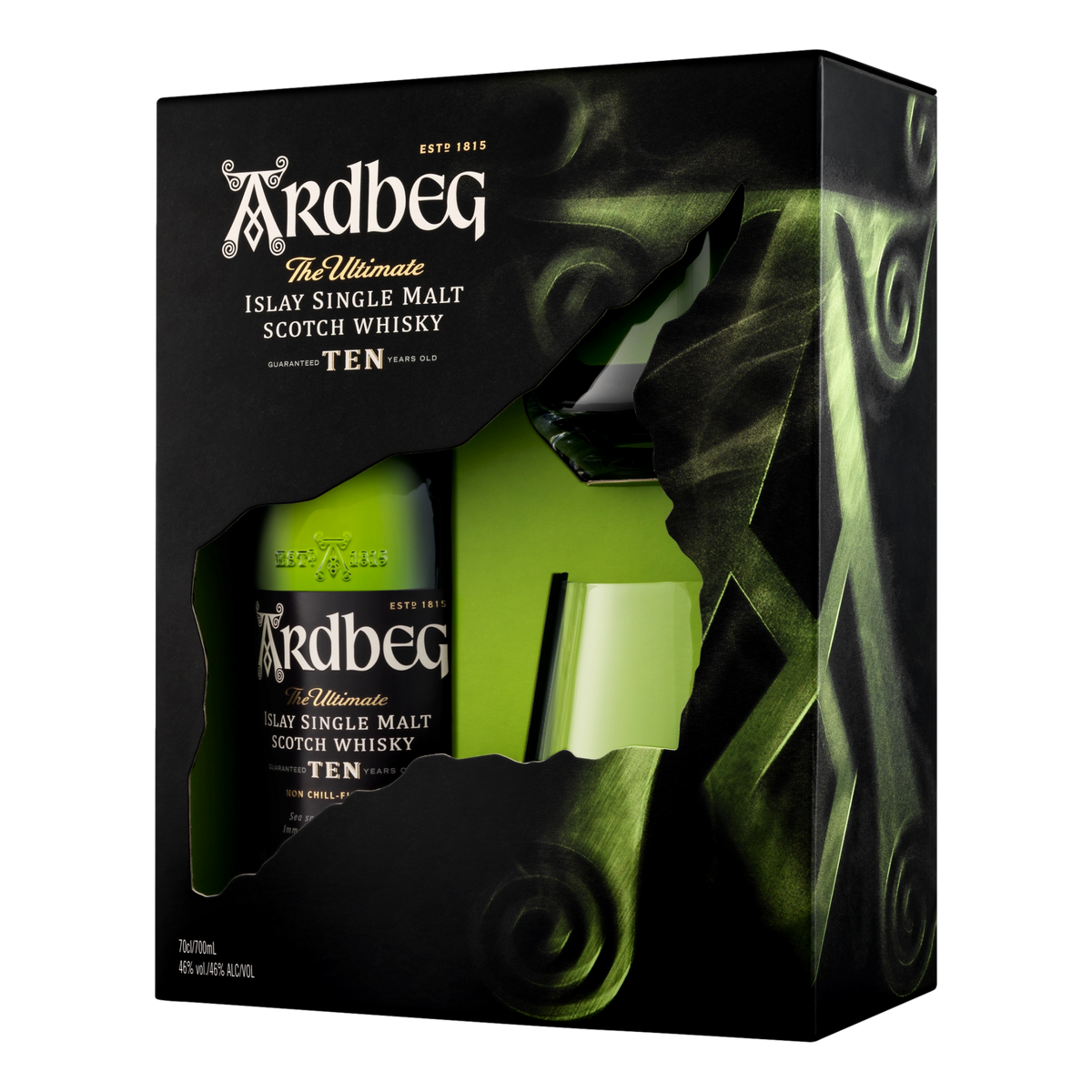 Ardbeg Islay Single Malt Scotch Whisky 10YO 700ml & 2 Glass GIFT PACK