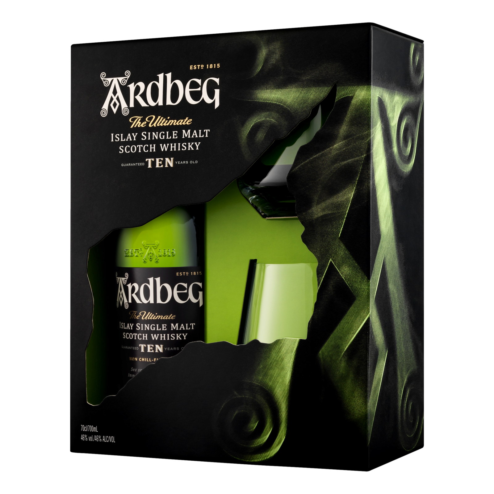 Ardbeg Islay Single Malt Scotch Whisky 10YO 700ml & 2 Glass GIFT PACK