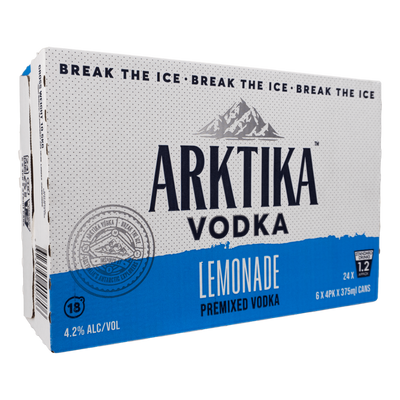 Arktika Vodka & Lemonade 375ml Can Case of 24