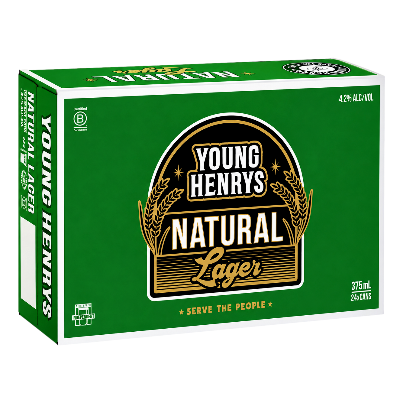 Young Henrys Natural Lager 375ml Can Case of 24 - Camperdown Cellars