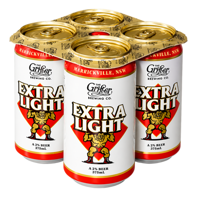 Grifter Extra Light Lager 2% 375ml Can 4 Pack