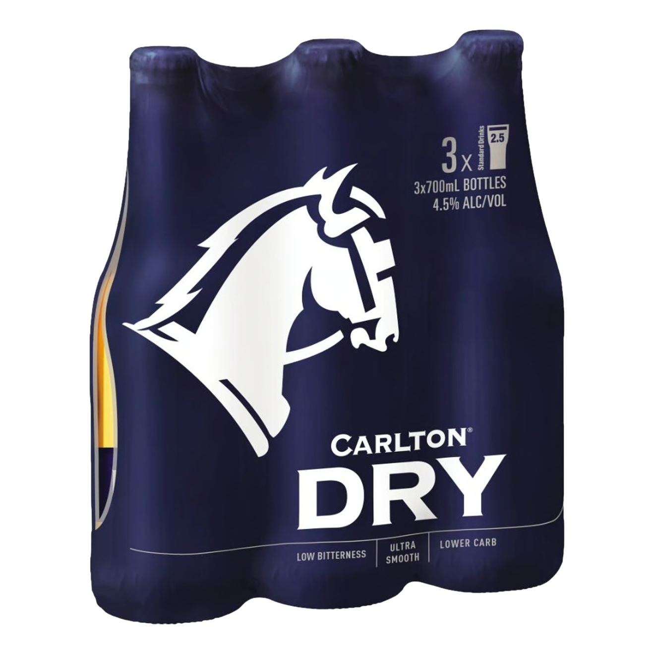 Carlton Dry Low Carb Lager 700ml Bottle 3 Pack