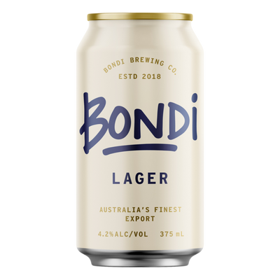 Bondi Brewing Lager 4.2% 375ml Can Case of 16 - Camperdown Cellars
