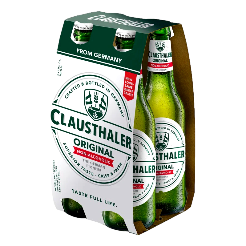 Clausthaler Original Non Alcoholic Pilsner 330ml Bottle 4 Pack
