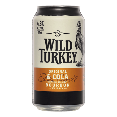 Wild Turkey & Cola 375ml Can 4 Pack