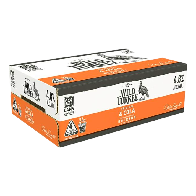 Wild Turkey & Cola 4.8% 375ml Can Case of 24