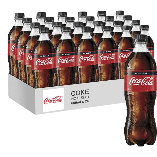 Coca-Cola Zero Sugar 600ml Bottle Case of 24 - Camperdown Cellars