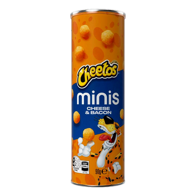 Cheetos Minis Cheese & Bacon Flavoured Snacks Canister 90g