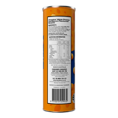 Cheetos Minis Cheese & Bacon Flavoured Snacks Canister 90g