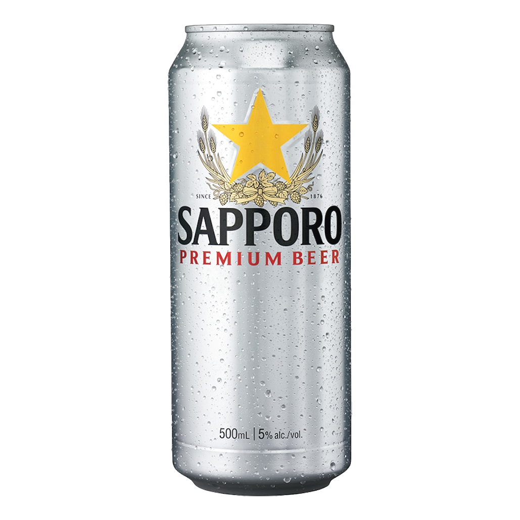 Sapporo Premium Lager 500ml Can 4 Pack