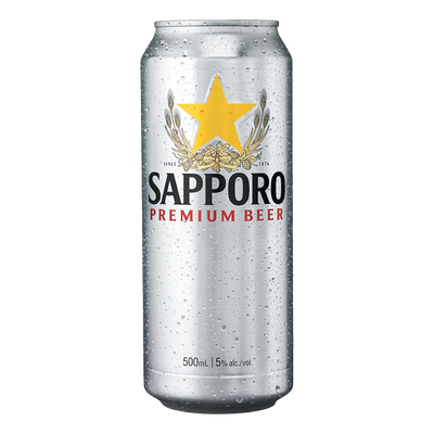 Sapporo Premium Lager 500ml Can Case of 24