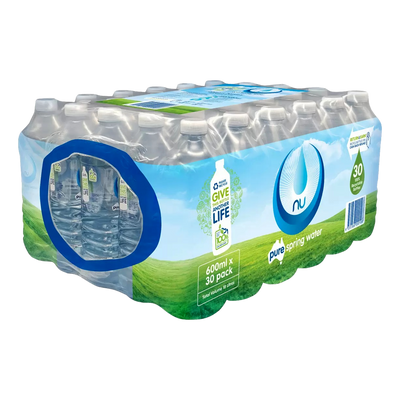 Nu Pure Spring Water 600ml Bottle Case of 24