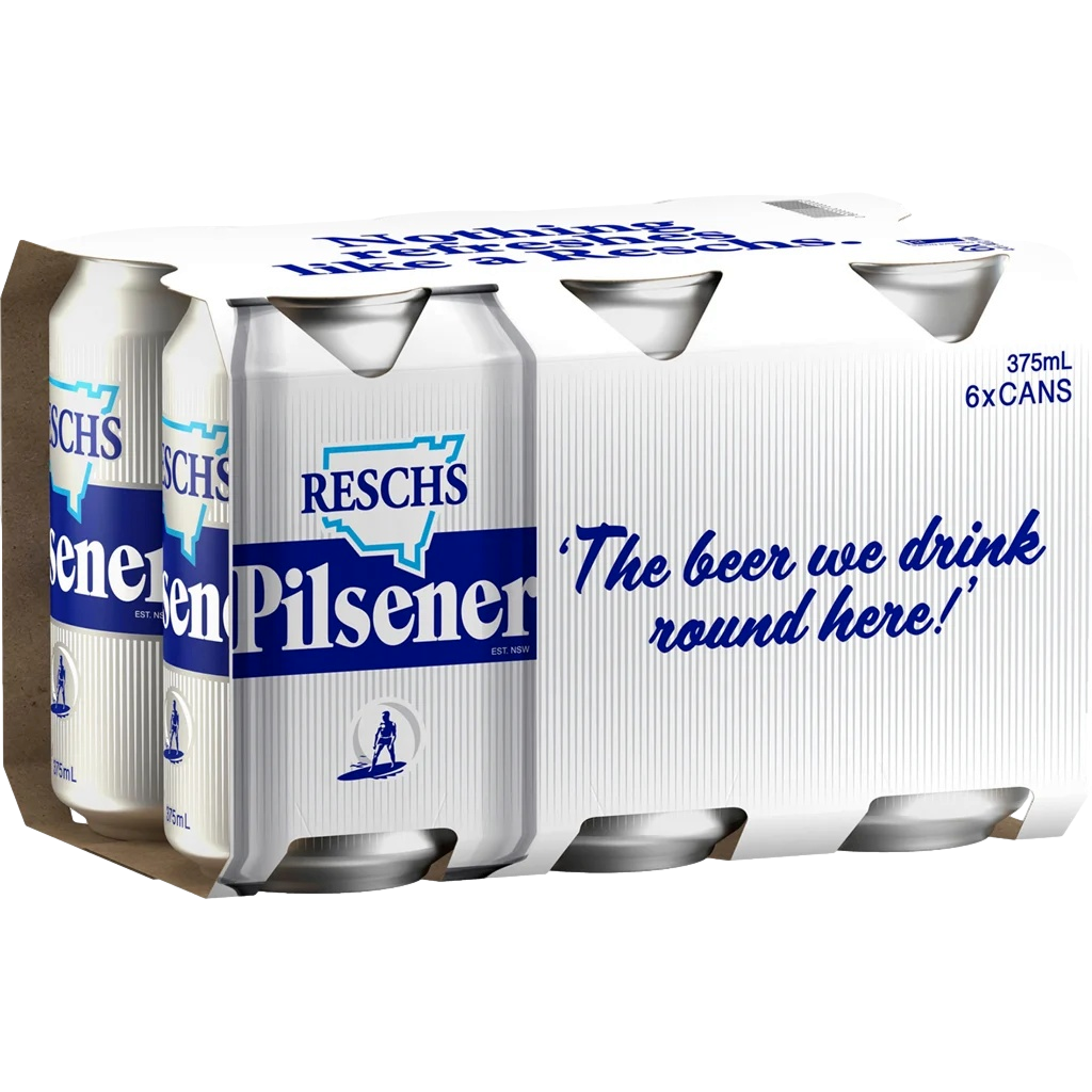 Reschs Pilsener 375ml Can 6 Pack