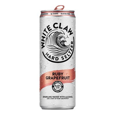 White Claw Hard Seltzer Ruby Grapefruit 330ml Can 4 Pack
