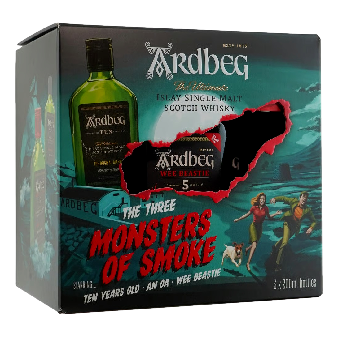 Ardbeg Monsters of Smoke Gift Tasting Set 200ml 3 Pack
