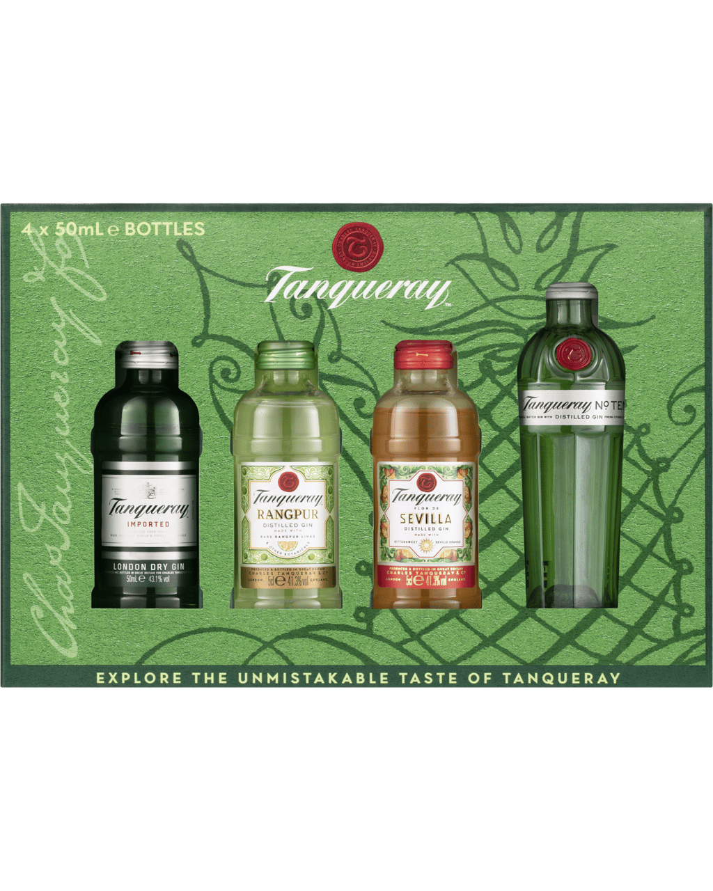 Tanqueray Gin Miniature Gift Set 50ml 4 Pack