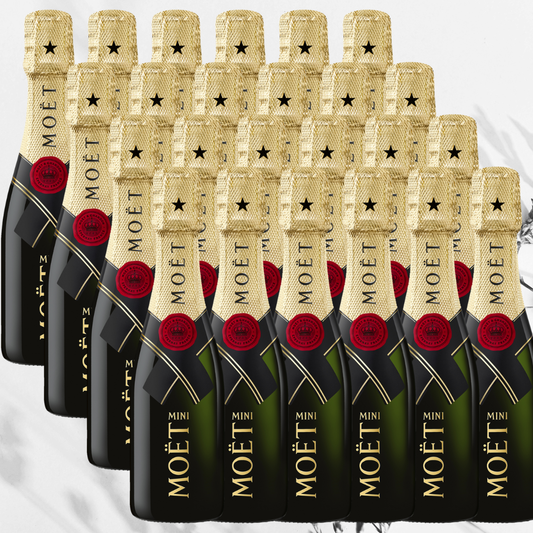MOËT &amp; CHANDON - MOET MINI シャンパン 200ml 24本セット MOET＆CHANDON 【正規公式店・限定ロゴ入り手さげ袋付】モエ・エ