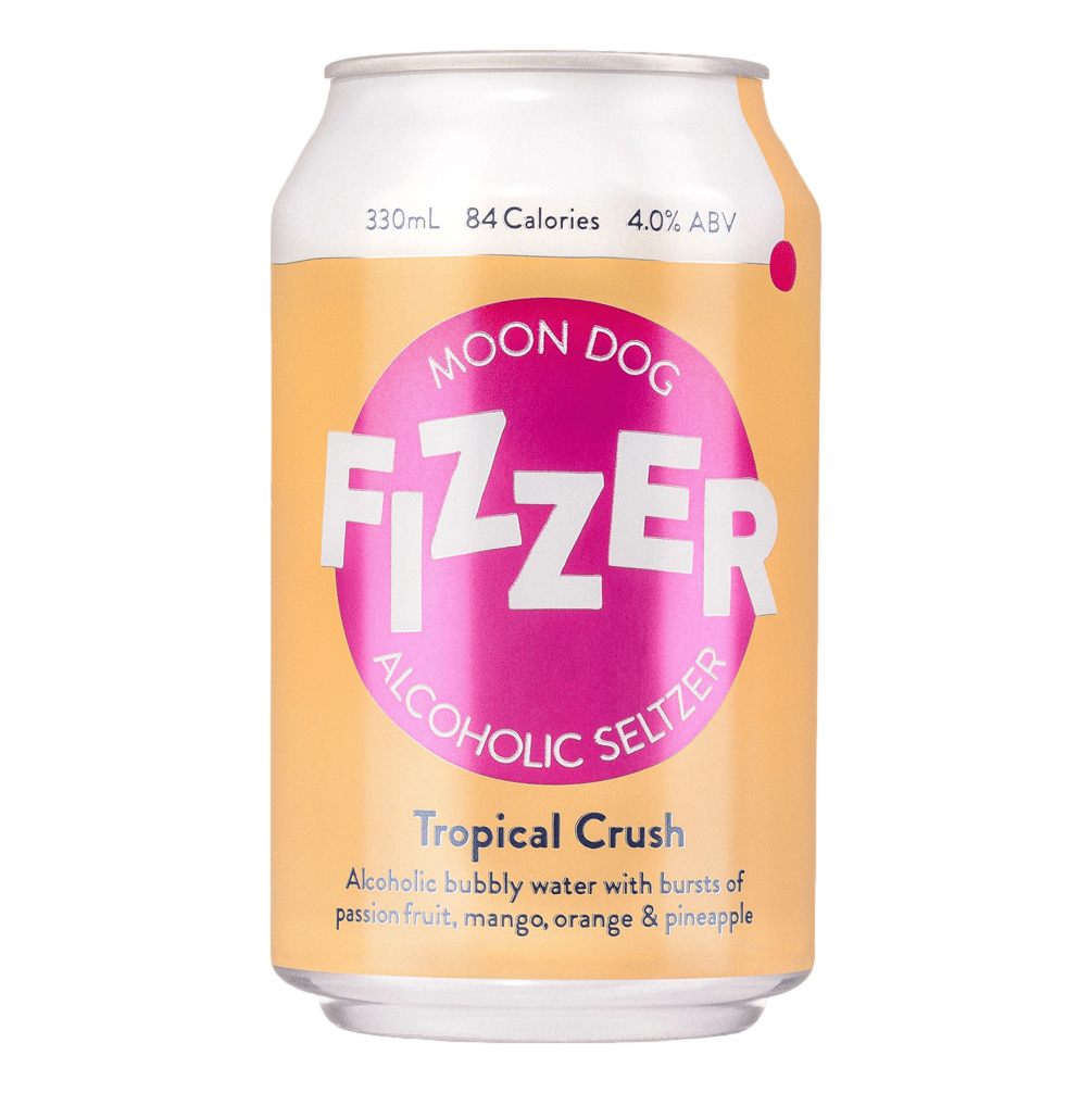 Moon Dog Fizzer Seltzer Tropical Crush 330ml Can 4 Pack
