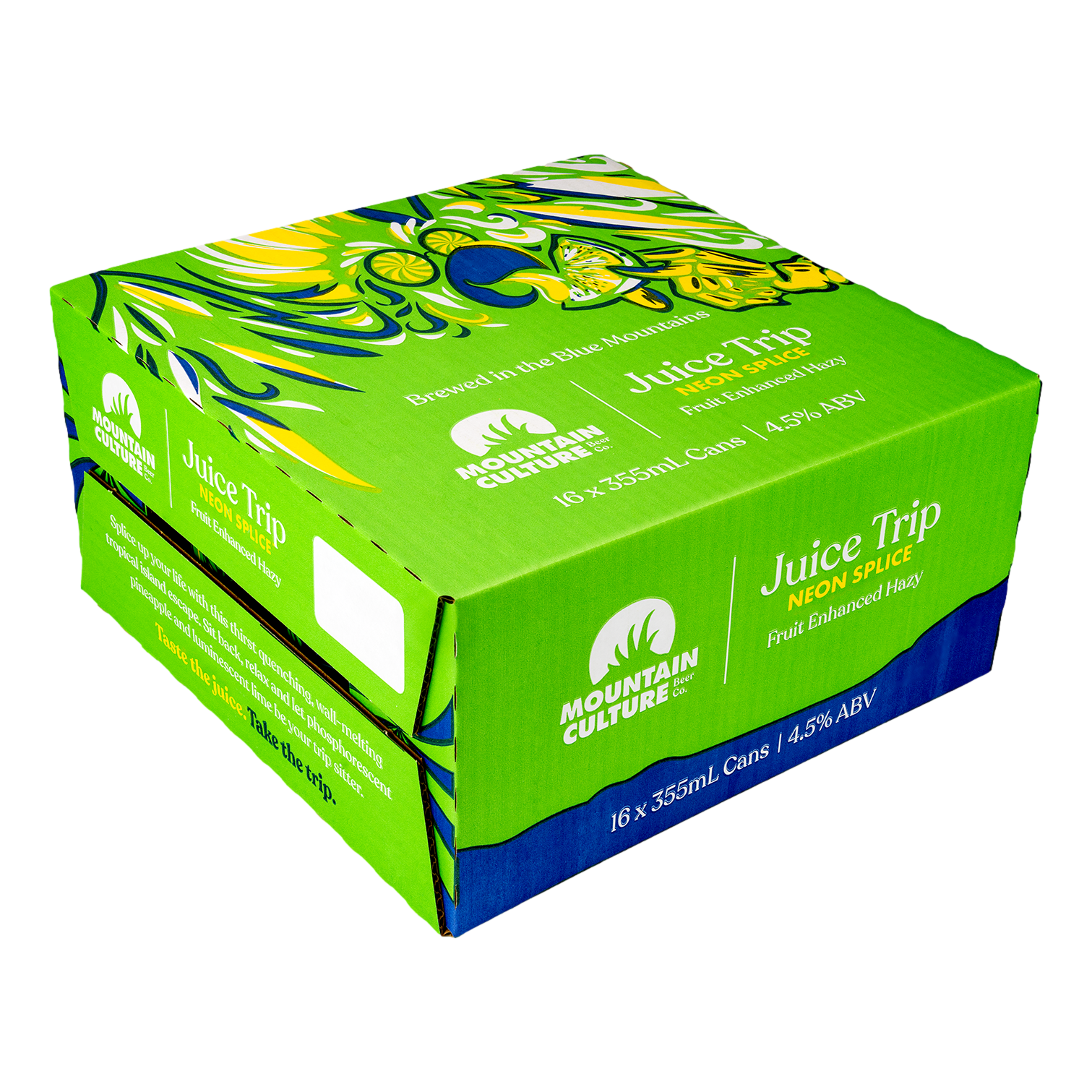 Mountain Culture Juice Trip Neon Splice Hazy Pale Ale 4.5% 355ml Can Case of 16