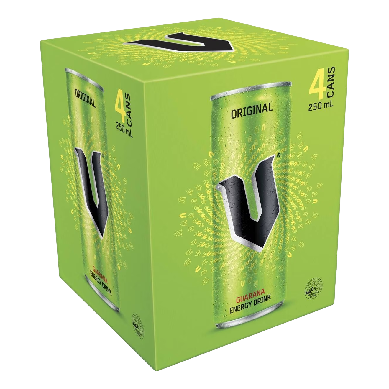 V Energy Drink Original 250ml Can 4 Pack