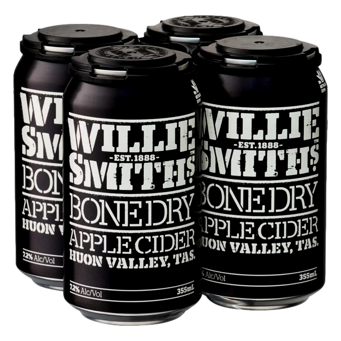 Willie Smith's Bone Dry Apple Cider 355ml Can 4 Pack