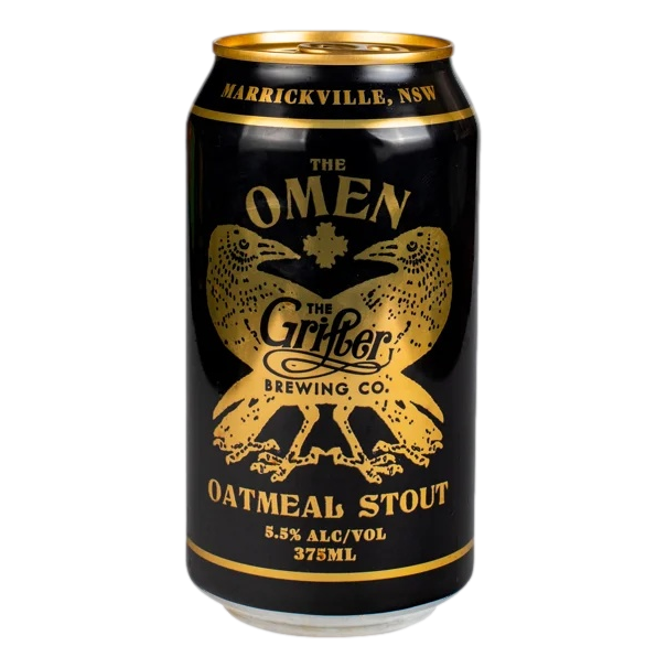 Grifter The Omen Oatmeal Stout 375ml Can 4 Pack