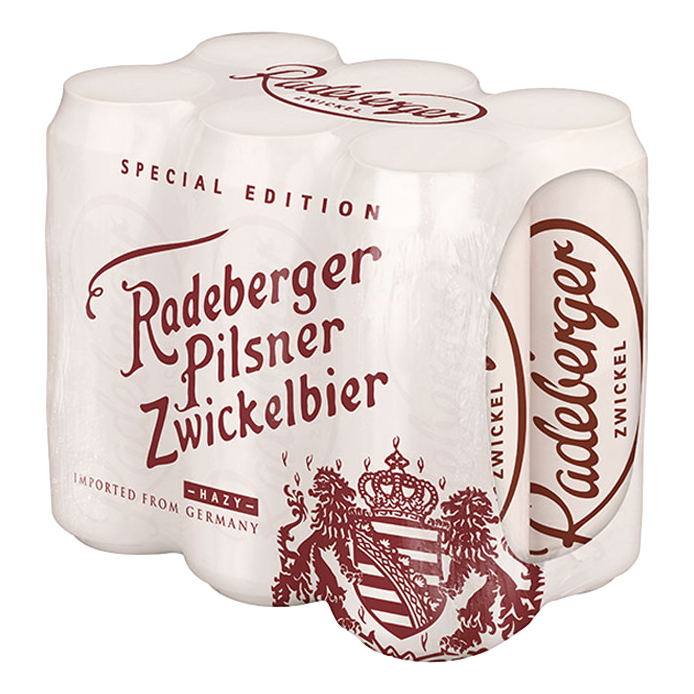 Radeberger Zwickelbier Pilsner 500ml Can 6 Pack