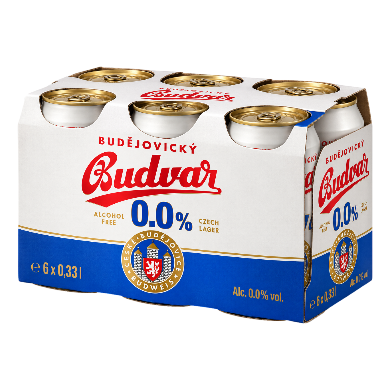 Budvar Budejovicky NON ALCOHOLIC Czech Lager 0.0% 330ml Can 6 Pack