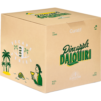 Curatif Plantation Fancy Pineapple Rum Daiquiri 130ml Can 4 Pack
