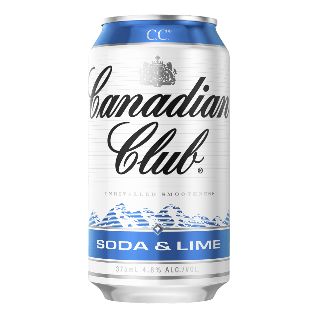 Canadian Club Whisky Soda & Lime 375ml Can Case of 24